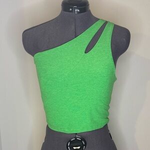 Beyond Yoga Spacedye One Shoulder Work Out/ Yoga Top with Built in Bra Sz S